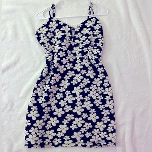 black and white floral sun dress